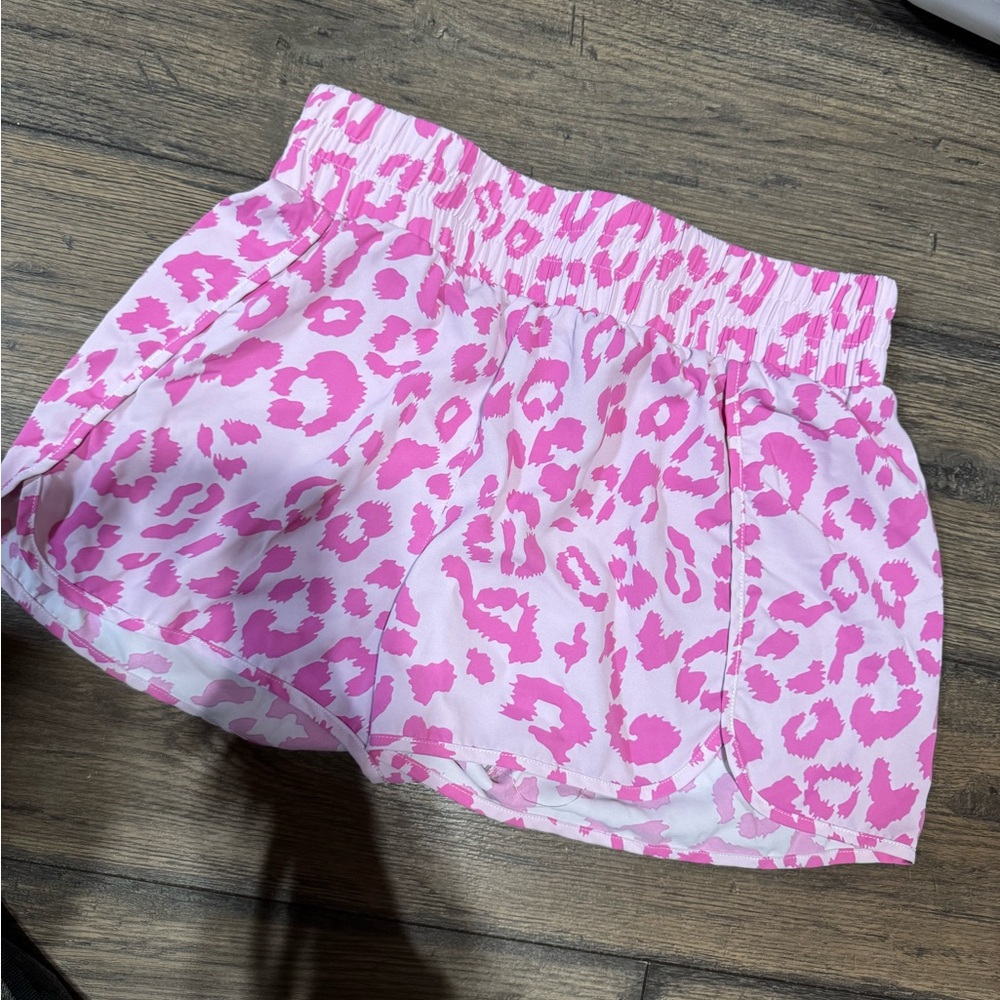 Pink cheetah print  shorts